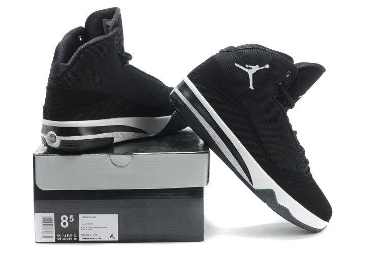 Jordan B`MO Black White Shoes - Click Image to Close